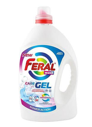 Жидкий порошок feral universal 4.5л концентрированный гель для стирки белого и цветного белья для машин ve-33
