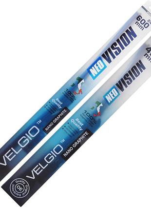 Комплект щеток стеклоочистителей velgio neo vision для renault duster 2016-2018 бескаркасные дворники дл ve-33