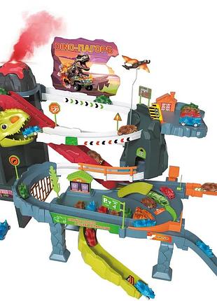 Игровой набор zipp toys dino автотрек-вулкан электрический