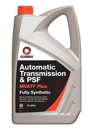 Транссмиссионное масло comma mvatf plus 5л синтетическое жидкость для автоматических коробок передач и р dm-11