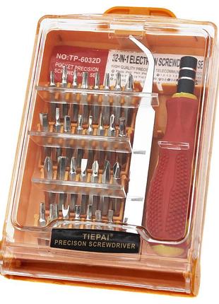 Набор отверток для мобильных телефонов / "jialong" 1166 / 6032 с пинцетом, 30 насадок.