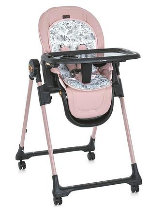 Стульчик для кормления el camino crystal (me 1037-b rose gold) с кожаным сиденьем