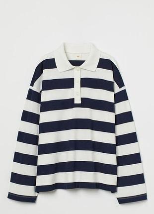 H&amp;m лонгслив поло р.xl