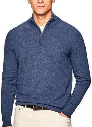 Hackett, мериносова вовна, кашемір преміальний светр 1/4 zip, оригінал