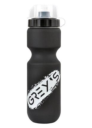 Велосипедна фляга grey's 750мл чорна з мембраною та захисним ковпачком для води термостійка пляшка для с dm-11