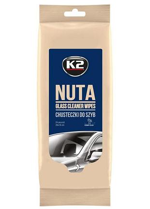 Влажные салфетки k2 nuta glass cleaner wipes для стекол зеркал экранов автомобильные салфетки для чистки dm-11