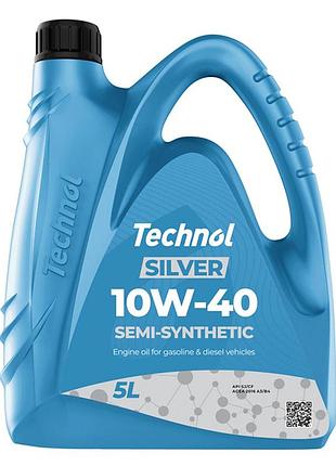 Моторное масло technol silver 10w-40 5л полусинтетическое для бензиновых и дизельных двигателей смазка д ve-33