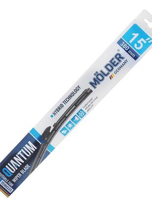 Щетка стеклоочистителя гибридная molder quantum 15"/380мм универсальная резинка для автомобилей очистка ve-33