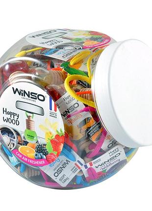 Ароматизатор winso happy wood green tea набор миксов 40 шт для авто освежитель воздуха ароматизаторы ve-33