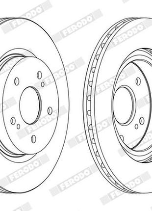 Диск тормозной передн з покриттям suzuki grand vitara ii (jt, te, td) 2.0 2005.04- fe ddf1635