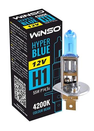 Галогеновая лампа winso h1 12v 55w p14.5s hyper blue 4200k автоосвещение для автомобилей галогеновая лам ve-33