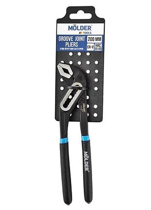 Клещи molder переставные сантехнические cr-v 200мм для труб максимальный диаметр 34мм регулируемые плоск ve-33
