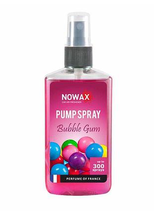 Автомобільний ароматизатор nowax pump spray bubble gum 75ml освіжувач повітря для автомобіля та офісу сп ve-33