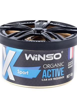 Ароматизатор winso x active organic sport 40г гелевый для автомобиля освежитель воздуха органический аро dm-11