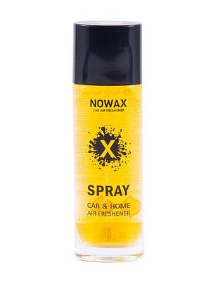 Ароматизатор nowax x spray orange 50ml citrus спрей для автомобиля дома офиса освежитель воздуха аромати ve-33