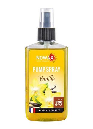 Ароматизатор nowax pump spray ваниль 75ml жидкий освежитель воздуха для авто дома офиса ароматизатор воз dm-11
