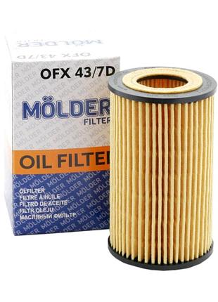 Фільтр масляний molder ofx 43/7d для автомобілів очищення олії від домішок захист двигуна фільтр олії dm-11