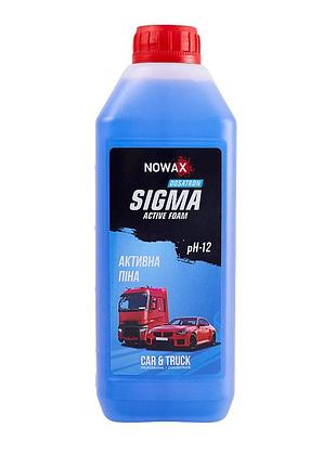 Активна піна nowax sigma active foam 1л для безконтактного миття авто суперконцентрат для очищення бруду dm-11