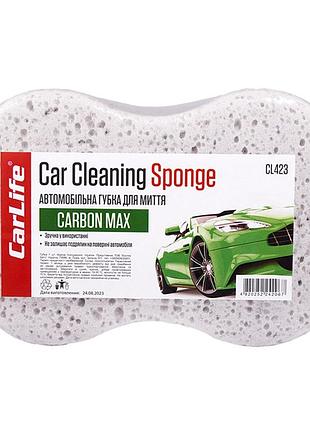 Губка для мойки авто carlife carbonmax 245x160x70мм пористая губка для удаления загрязнений не оставляющ ve-33