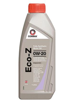 Моторное масло comma eco-z 0w-20 1л синтетическое для бензиновых и дизельных двигателей экономия топлива ve-33