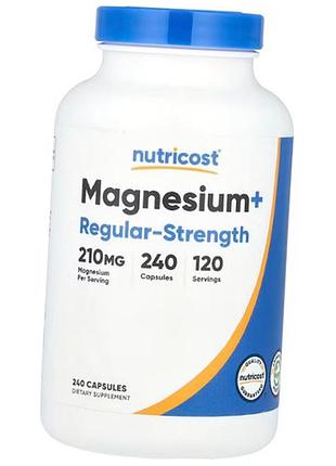 Магній комплекс, magnesium plus regular-strength, nutricost 240капс (36647010)