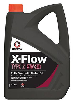 Моторне масло comma x-flow type z 5w-30 4л синтетичне для бензинових та дизельних двигунів авто ve-33