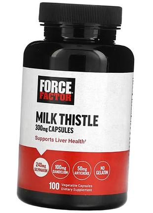 Экстракт расторопши для печени, milk thistle 300, force factor 100вегкапс (71641018)