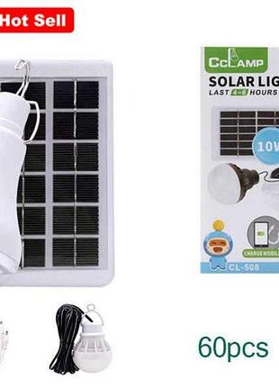 Фонарь лампа кемпинг аккумуляторная cclamp cl-508 / солнечная панель