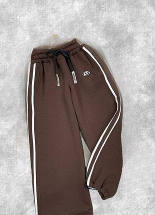 Шоколадні стільні широкі штани