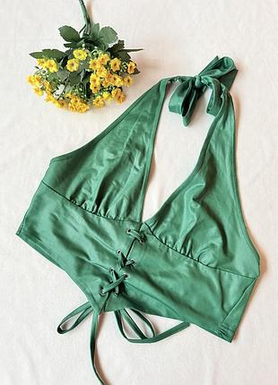 Стильний жіночий топ на шнуровці р.с/м