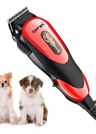 Машинка для стрижки животных gemei gm-1023 профессиональная машинка для собак и кошек триммер для шерсти dm-11