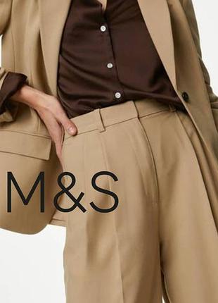 M&s супер стильні вільні брюки палаццо з високою посадкою