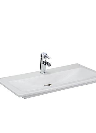 Врезная раковина ege vitrifiye lagina 170x450x800мм белая умывальник для ванной прямоугольная сантехника dm-11