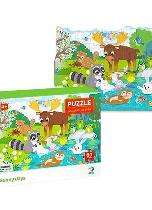 Пазл для дітей 60 ел. 'сонячні дні' 300412 (36) 'dodo' з розміром елемента 4.5х3.5см і зібраною картинкою 23х32см, у коробці