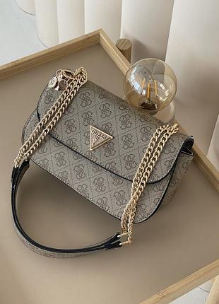 Сумка женская guess eco elements бежевый кросс боди гесс