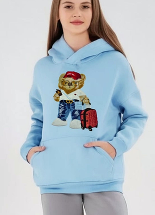 Тепле базове худі з аплікацією