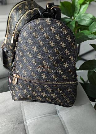 Женский коричневый рюкзак guess гесс lux