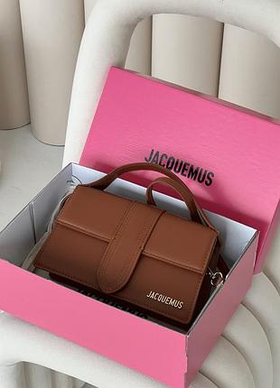 Женская cумка jacquemus le grand bambino коричневый кросс боди жакмюс