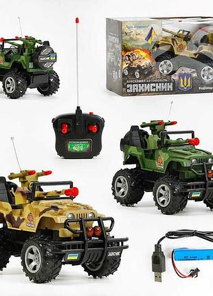 Джип на радиоуправлении "защитник" 78747 (12) "tk group", 2 цвета, подсветка, акум. 3,7 v, пульт 49 mhz,