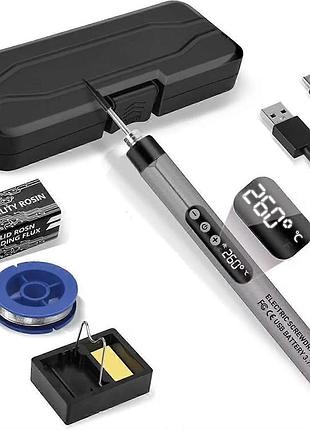 Аккумуляторный паяльник m003 usb 8w беспроводной для пайки электроники с регулировкой температуры 300-45 ve-33