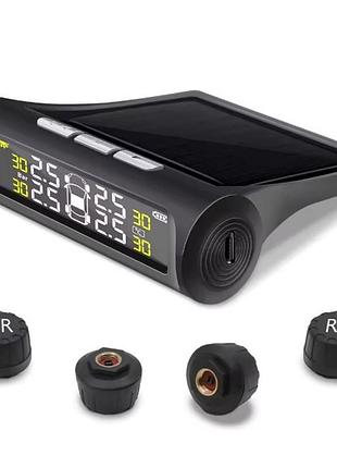 Система контролю тиску в шинах із сонячною панеллю чорна для авто моніторинг тиску та температури в шина ve-33