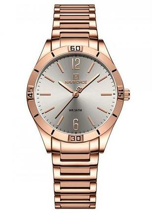 Жіночий наручний годинник naviforce malibu золотистий кварцовий класичний годинник для жінок стильний і dm-11