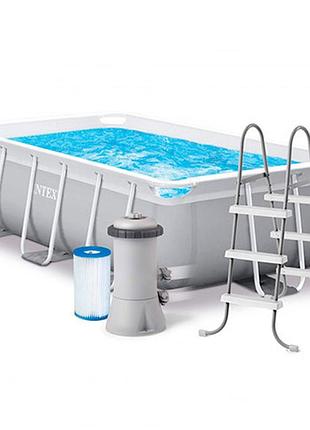Каркасний басейн intex 300 х 175 х 80 см, 2006 л/год, сходи (26784)