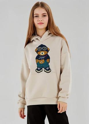 Тепле базове худі з аплікацією