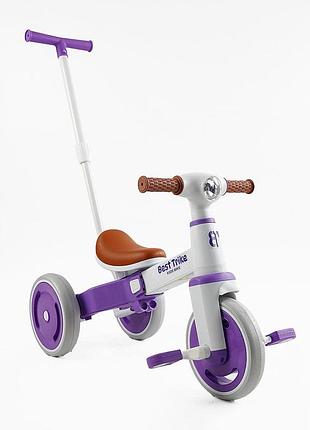 Детский трехколесный велосипед-велобег best trike (lb-10571) фара, регулируемое сиденье
