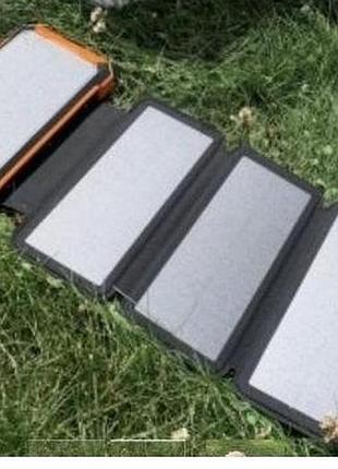 Powerbank сонячний 20000 маг 6xusb чорний зарядний пристрій з ліхтариком для телефонів та планшетів dm-11