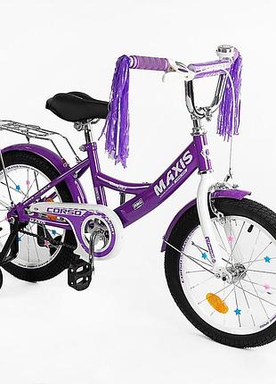 Велосипед 16" дюймов 2-х колесный "corso" maxis cl-16044 (1) корзина, ручной тормоз, колокольчик, сиденье с