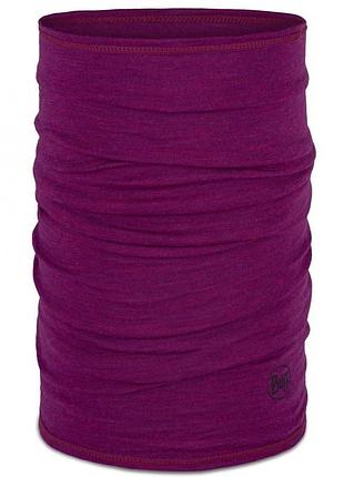 Шарф-труба buff merino lightweight, solid magenta из шерсти мериноса