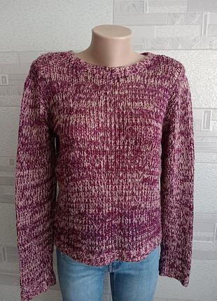 Ажурный свитер с люрексом