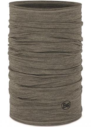 Шарф-труба buff merino lightweight, solid taupe gray из шерсти мериноса